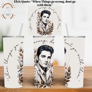 Elvis Tumbler Wrap 20 Unzen Skinny Tumbler Sublimation Digital download png, Elvis tumbler