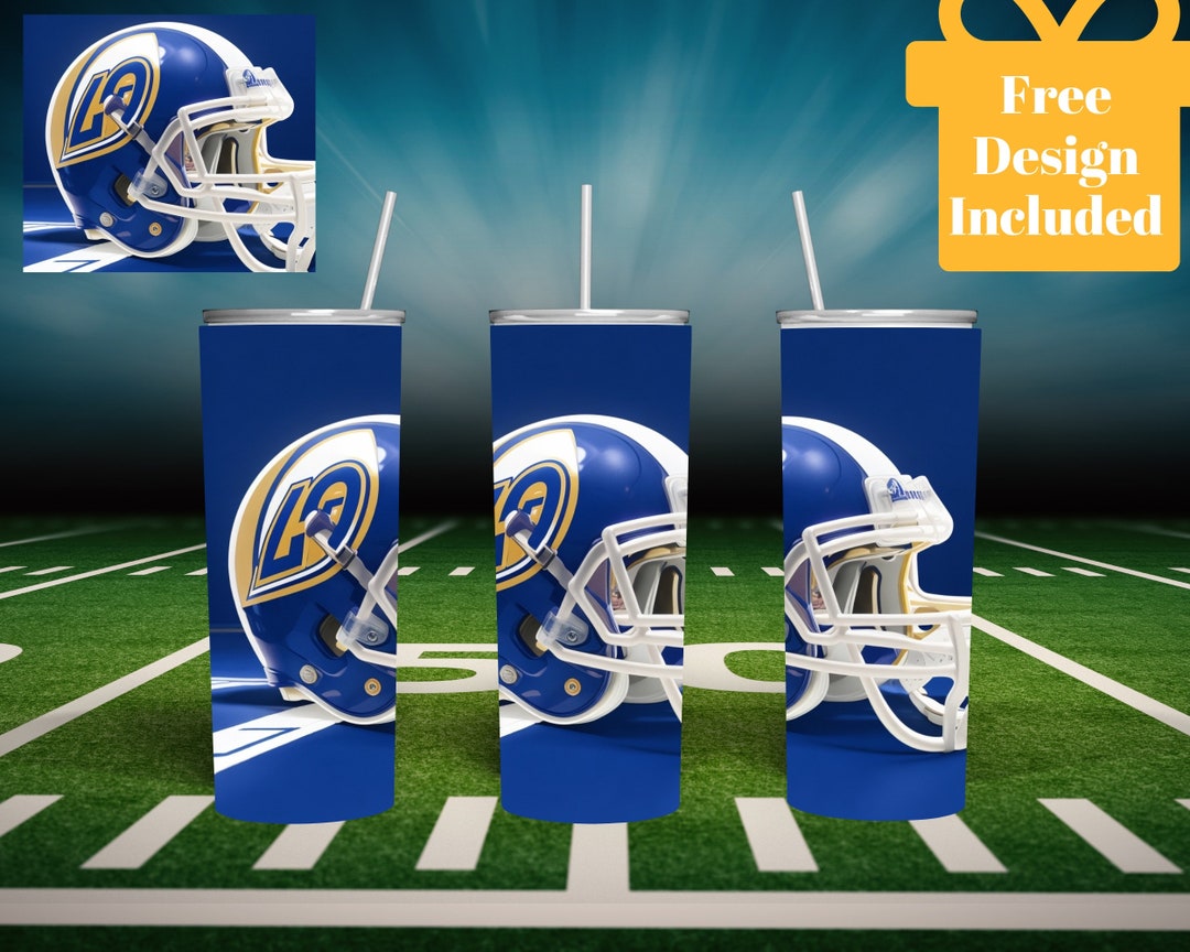 LA Rams Football Tumbler Wrap Bundle 20 Oz Skinny Tumbler Etsy