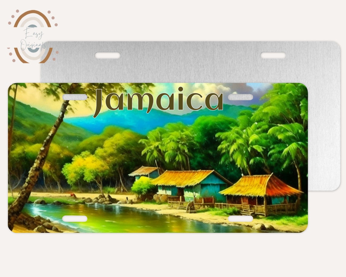 Jamaica License Plate Sublimation Design Digital Download PNG Instant