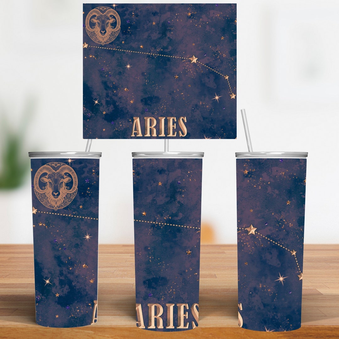 Aries Zodiac 20 Oz Tumbler Wrap Unique Astrologyinspired Design, the