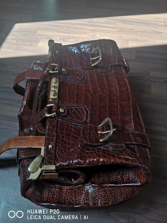 Genuine Alligator Leather 2-piece Spinner Luggage Set