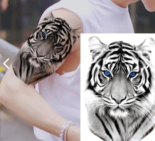 Buy Tiger Tattoo Vintage Temporary Skin Art Wild Cat Fantasy Online in  India  Etsy