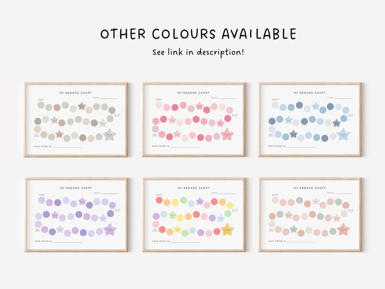 Kids Reward Chart Printable Girls Sticker Chart Neutral Kids Chore ...