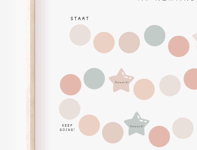 Toddler Reward Chart Printable Sticker Chart Kids Reward System Boho ...