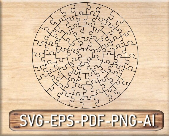 73 PCS Circle Puzzle Template Digital Cut Files Circle - Etsy