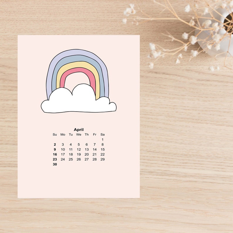 2023 UNICORN CALENDAR Printable Cute Unicorn Calendar - Etsy Canada