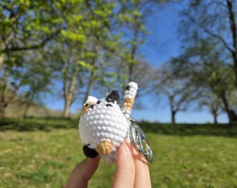 Handmade Crochet Cat Keychain | Cute Amigurumi Kitten Plush Charm