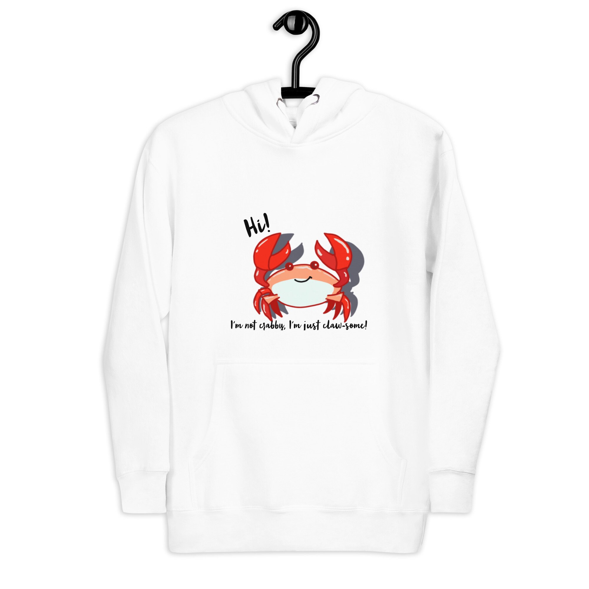 Crab Pattern Print Men Women Pullover Hoodie main image 0