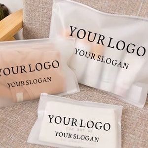 Personalized frosted zipper bags with logo printed,zip lock bags for clothing packing/hoodie/dress/tshirt,customized eco-friend zip seal bag image 6