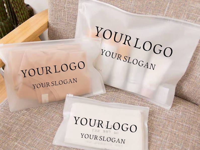 Personalized frosted zipper bags with logo printed,zip lock bags for clothing packing/hoodie/dress/tshirt,customized eco-friend zip seal bag zdjęcie 6