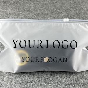 Personalized frosted zipper bags with logo printed,zip lock bags for clothing packing/hoodie/dress/tshirt,customized eco-friend zip seal bag image 5
