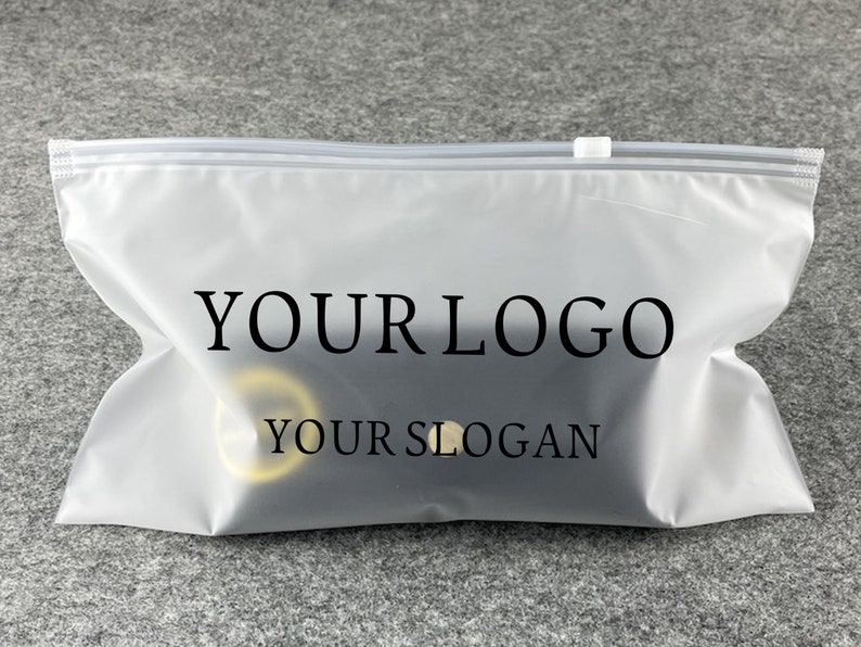 Personalized frosted zipper bags with logo printed,zip lock bags for clothing packing/hoodie/dress/tshirt,customized eco-friend zip seal bag image 5