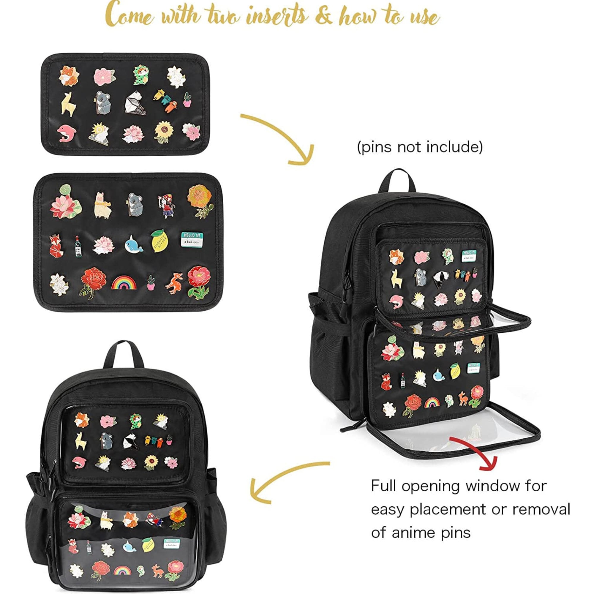 Ita Bag Backpack With Insert Pin Display Backpack for School Etsy