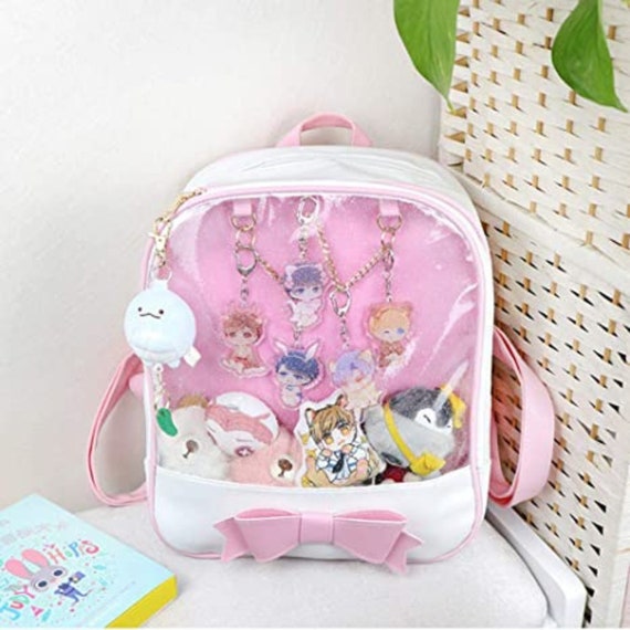 Rare Sanrio Ita Bag Hello Kitty Backpack Display Glitter Pocket Heart  Itabag Pin