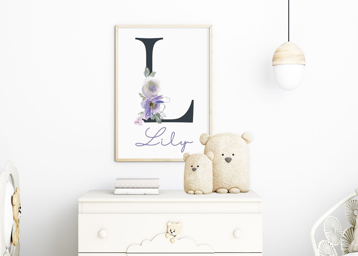 Custom Initial Print Name Printable Personalized Name Print Etsy