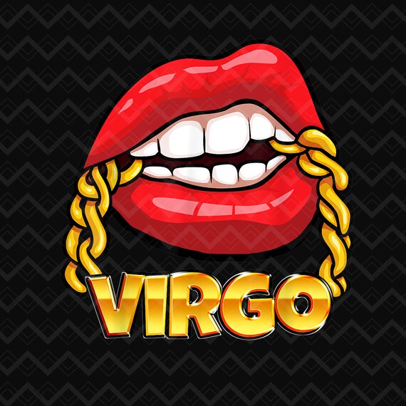 Juicy Lips Gold Chain png Born In Virgo Facts png Birthday - Etsy México