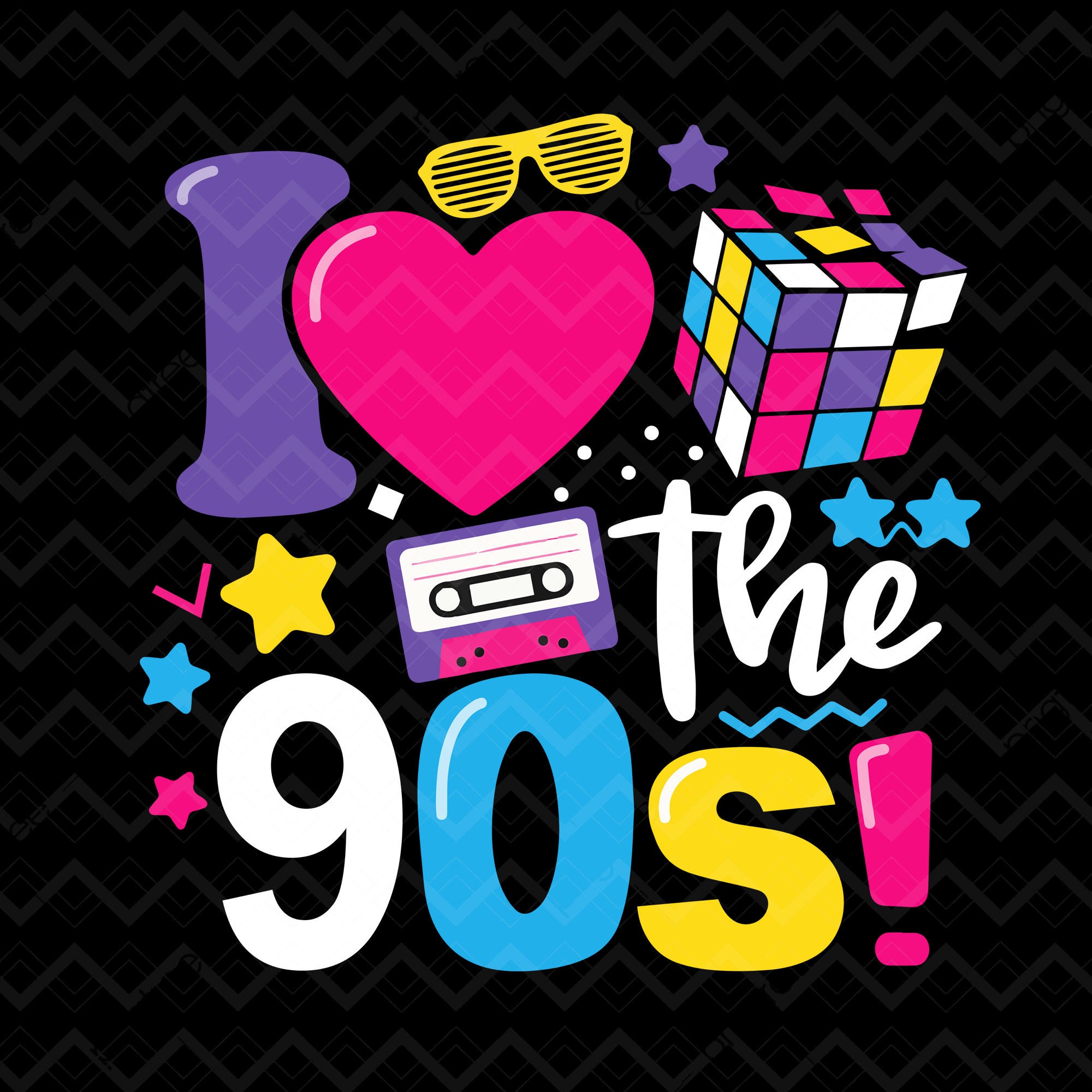 I Love The 90s Svg 90 s Svg 90s Retro Svg 90s Party Etsy UK