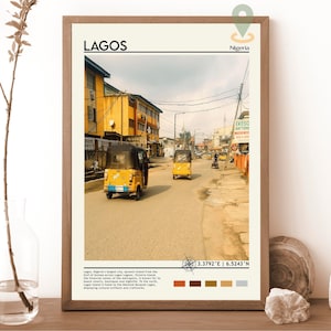 Lagos Print, Vintage Lagos poster, Lagos Art, Lagos Poster, Lagos Photo, Lagos Poster Print, Lagos Painting, Nigeria poster, Travel gift