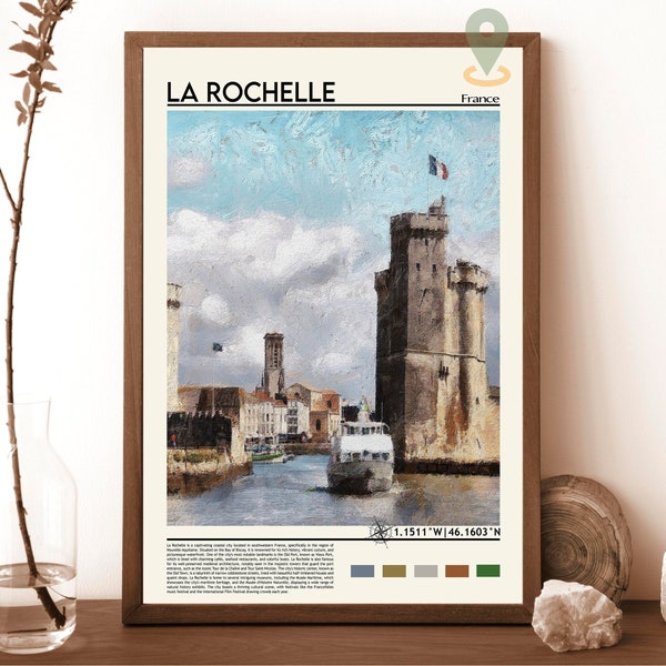 La Rochelle Print, La Rochelle Poster, La Rochelle Wall Art, La Rochelle Travel print, La Rochelle art print, La Rochelle artwork, France