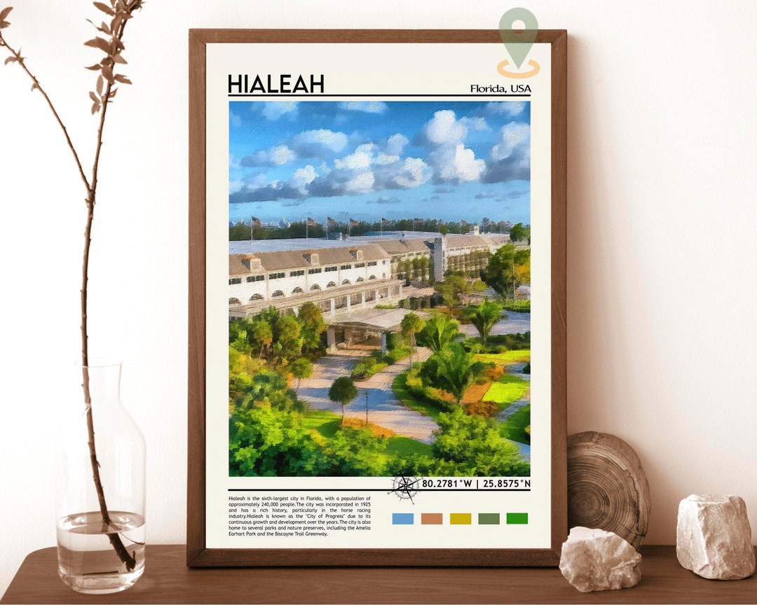 Hialeah Print Hialeah Poster Hialeah Wall Art Hialeah Etsy.de