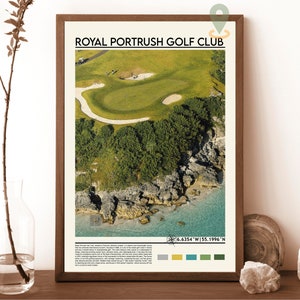 Impresión de Royal Portrush Ireland Impresión de golf Póster de Irlanda Póster de viaje, Impresión, Impresión de viaje, Wild Atlantic Way, Impresiones artísticas, Irlanda del Norte