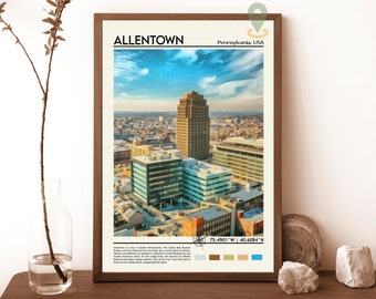 Allentown Print, Allentown Poster, Allentown Wall Art, Allentown Travel, Allentown art print, Allentown artwork, Allentown Pennsylvania