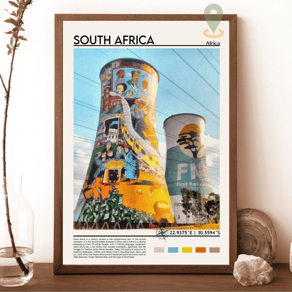 South Africa Print, South Africa Poster, South Africa Wall Art, South Africa Travel, South Africa art print, South Africa artwork, Jozi art