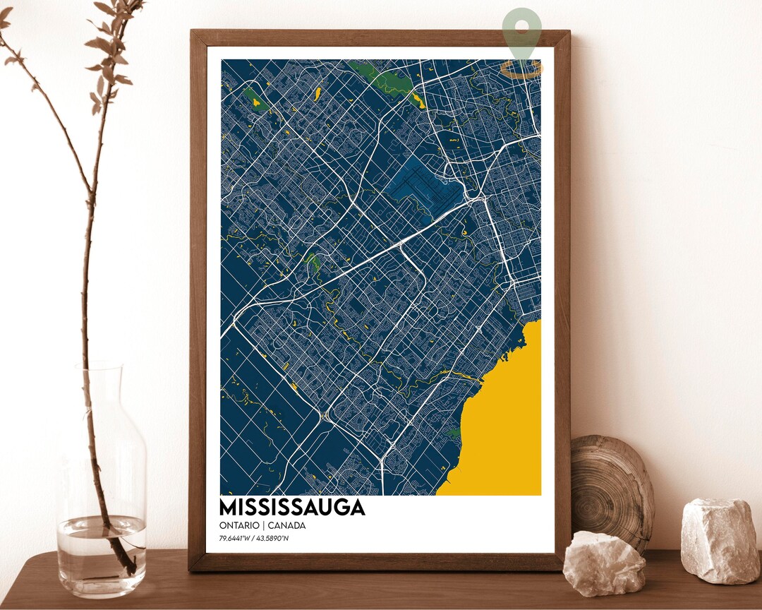 Mississauga City Map, Mississauga Map Print, Mississauga Personalized