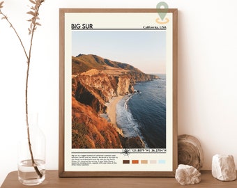 Big Sur Print, Big Sur Art, Big Sur Poster, Big Sur Photo, Big Sur Poster Print, Big Sur painting, California Travel print, Big Sur Wall Art