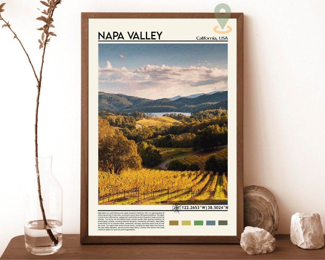 Napa Valley Print, Napa Valley Poster, Napa Valley Wall Art, Napa