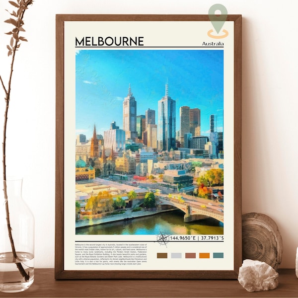 Melbourne Print, Melbourne Poster, Melbourne Wall Art, Melbourne Travel, Melbourne art print, Melbourne artwork, Melbourne Australia Print