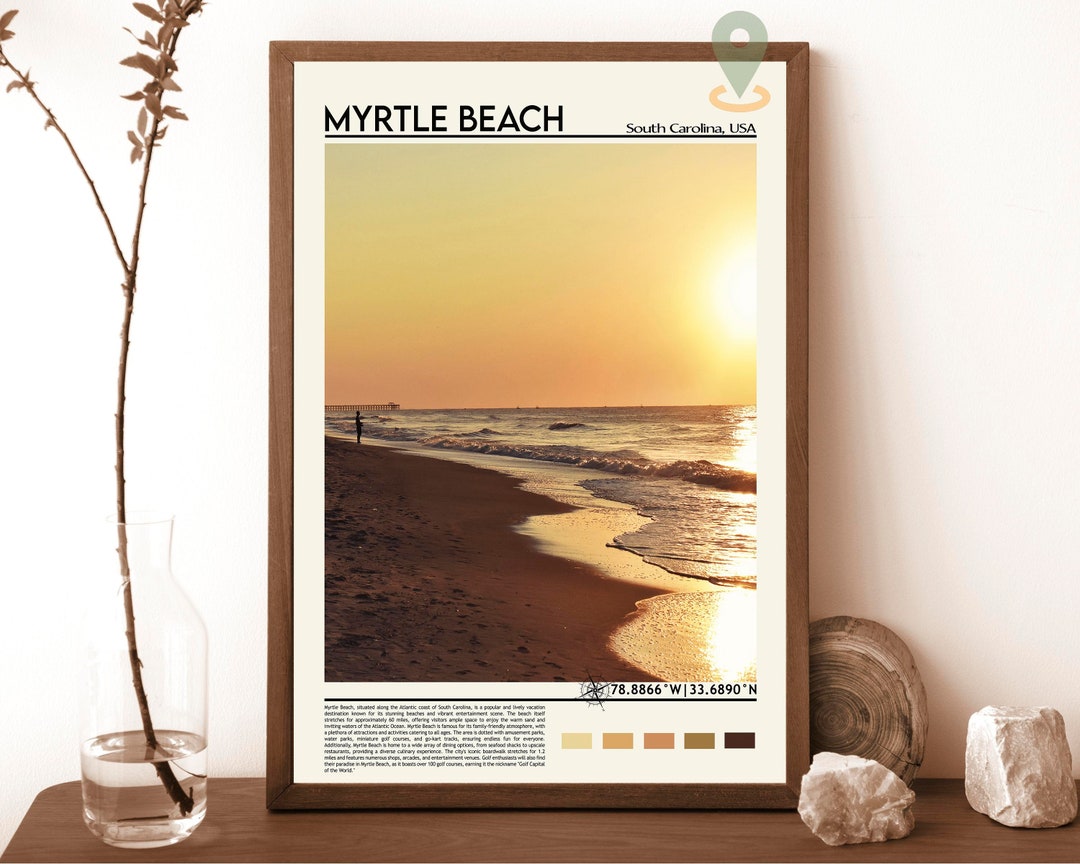 Myrtle Beach Print, Myrtle Beach Poster, Myrtle Beach Wall Art, Myrtle ...