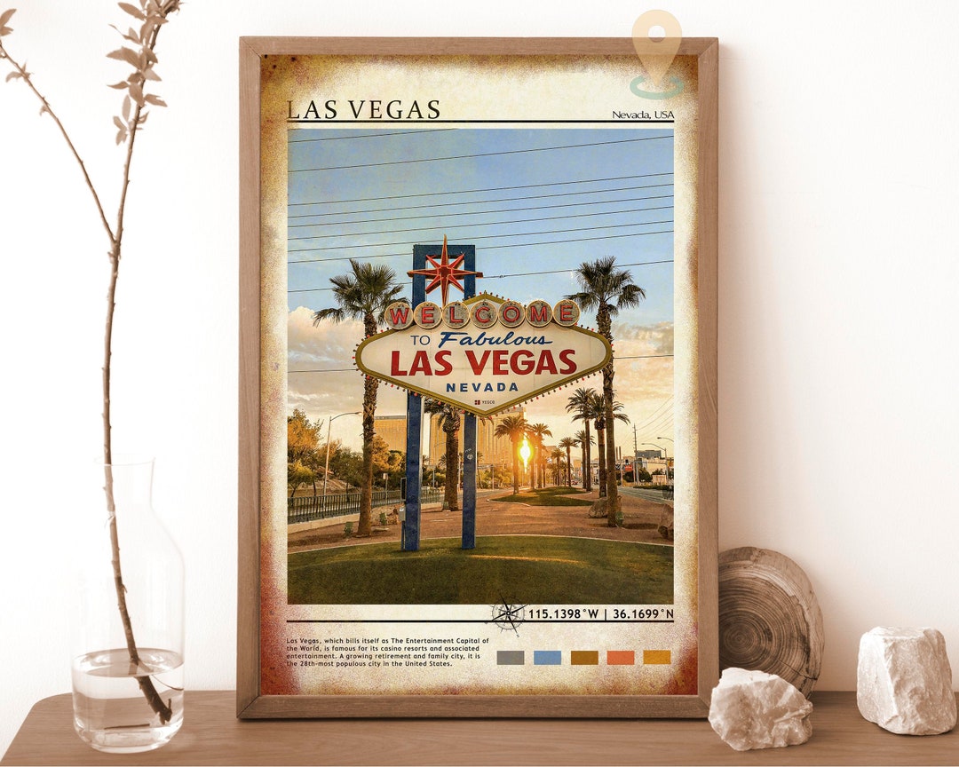 Las Vegas Travel Poster, Las Vegas Print, Las Vegas Wall Art, Las Vegas