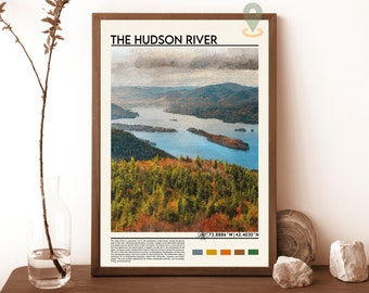 Hudson River Print, Hudson River Poster, Hudson River Wall Art, Hudson River Travel print, Hudson River art print, Hudson River artwork