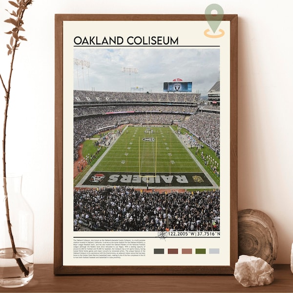 Oakland Coliseum Print, Oakland Coliseum Poster, Oakland Coliseum Wall Art, Oakland Coliseum Travel, Oakland Coliseum art print