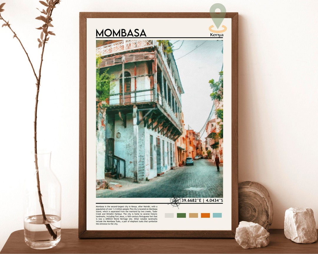 Mombasa Print, Mombasa Poster, Mombasa Wall Art, Mombasa Travel
