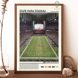 Impresión del estadio de State Farm, cartel del estadio de State Farm, arte de la pared del estadio de State Farm, viajes al estadio de State Farm, impresión de arte del estadio de State Farm
