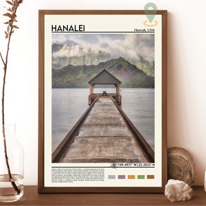 Hanalei Print, Hanalei Wandkunst, Hanalei Poster, Hanalei Foto, Hanalei Poster Druck, Hanalei Wanddekor, Hawaii Poster, Hanalei Pier Druck