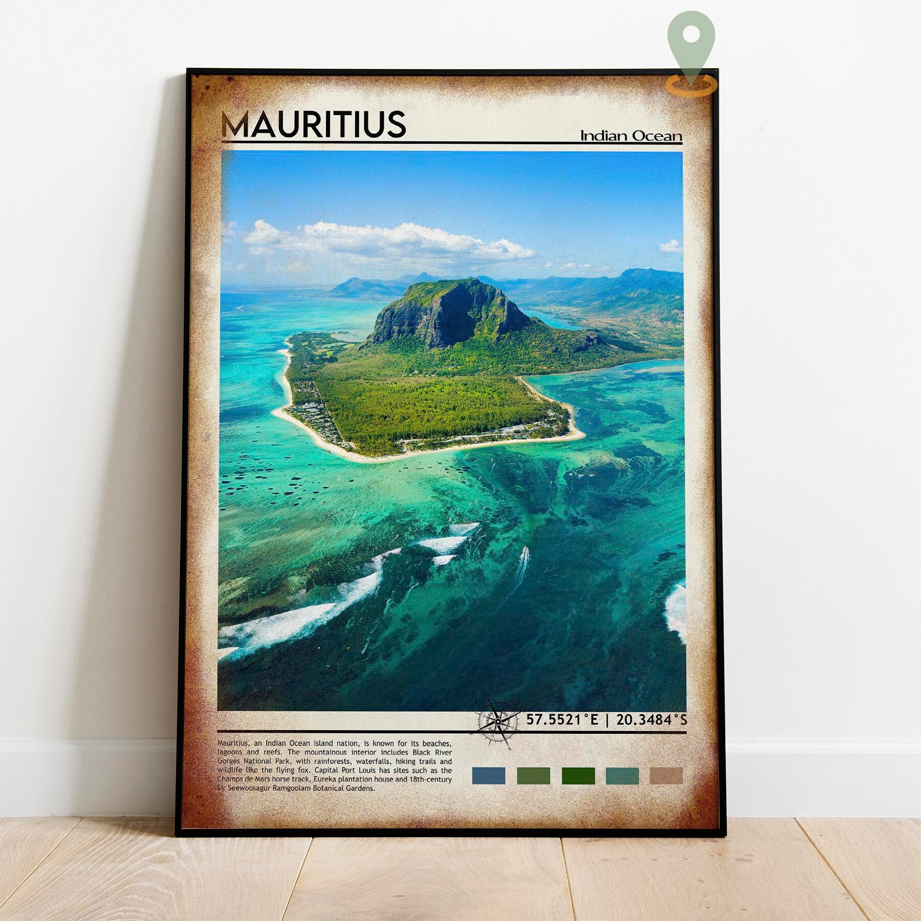 Mauritius Print Mauritius Art Mauritius Poster Mauritius Etsy