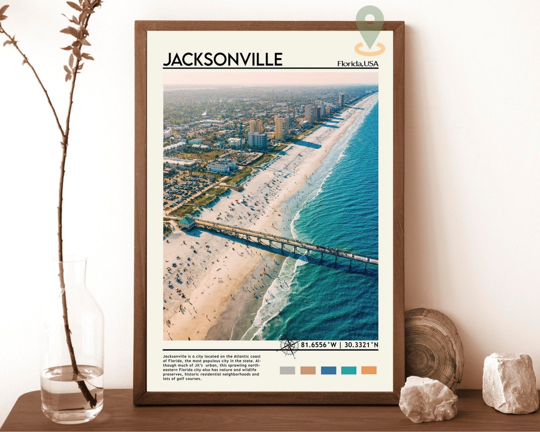 Jacksonville Print Jacksonville Poster Jacksonville Wall Etsy