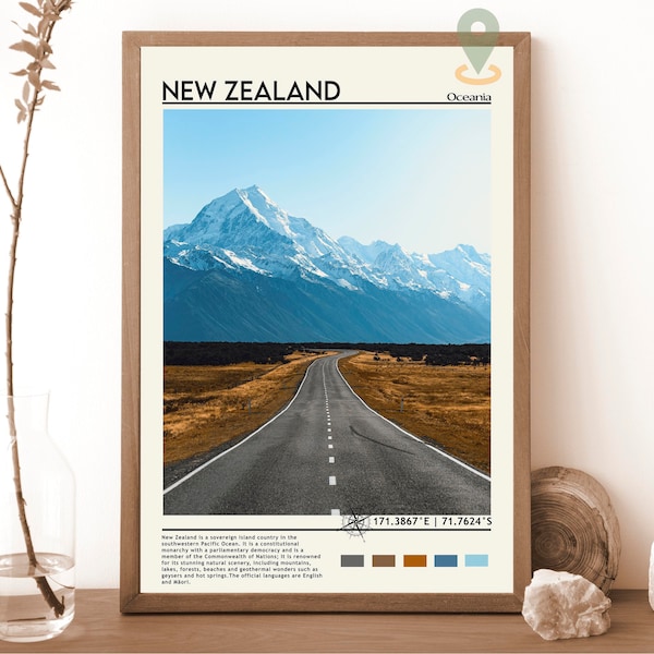 Neuseeland Poster, Vintage Poster, Neuseeland Poster, Neuseeland Poster, Neuseeland Foto, Neuseeland Poster, Neuseeland Poster Print, Auckland Poster