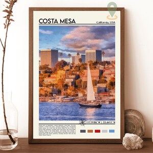 Impression Costa Mesa, affiche Costa Mesa, art mural Costa Mesa, voyage Costa Mesa, photo Costa Mesa, impression Costa Mesa Californie