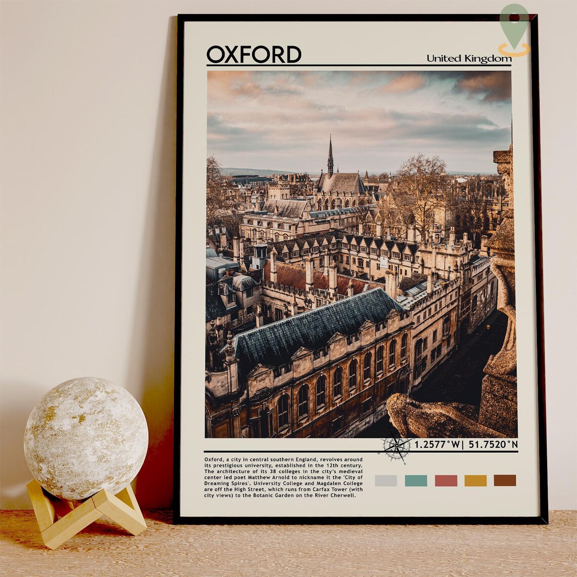 Oxford Print Personalized Poster Oxford Art Oxford Poster Etsy