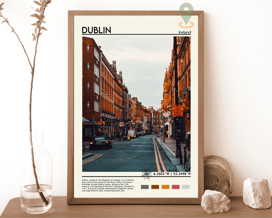 Dublin Print, Vintage Poster, Dublin Art, Dublin Poster, Dublin Photo
