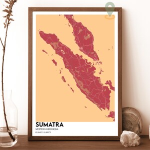 Sumatra Karte, Sumatra Karte Drucken, Sumatra Wandkunst, Sumatra Reiseplakat, Sumatra Plakat, Sumatra Foto, Sumatra Stadtplan, Sumatra Indonesien