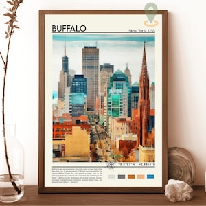 Impression Buffalo, affiche Buffalo, art mural Buffalo, voyage Buffalo, impression d'art Buffalo, oeuvre d'art Buffalo, photo Buffalo, impression Buffalo New York