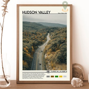 Hudson Valley print, Hudson Valley kunst aan de muur, Hudson Valley poster, Hudson Valley foto, Hudson Valley poster print, Hudson Valley kaart,