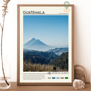 Impressão da Guatemala, pôster vintage, arte de parede da Guatemala, pôster da Guatemala, foto da Guatemala, impressão de pôster da Guatemala, decoração de parede da Guatemala