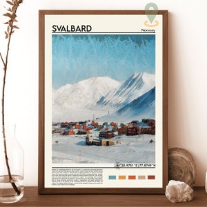 Impresión de Svalbard, póster de Svalbard, arte mural de Svalbard, impresión de viaje de Svalbard, impresión artística de Svalbard, obra de arte de Svalbard, fotografía de Svalbard, arte de Noruega