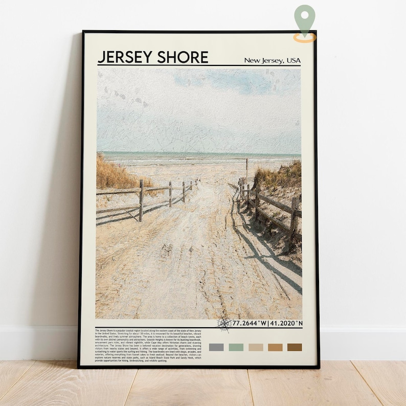 Jersey Shore Print, Jersey Shore Poster, Jersey Shore Wall Art, Jersey Shore Travel, Jersey Shore art print, Jersey Shore artwork, Florida image 9